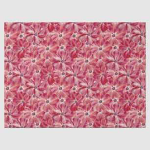 Modern Red Flowers Watercolor Floral Pattern Tissue Paper