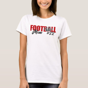 Modern Red Football Mum T-Shirt