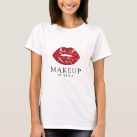 Modern Red Glitter Lipstick Lips Kiss