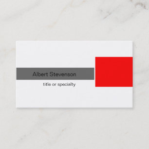 Modern Red Grey White Consultant Business Card