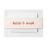 Modern Red Hand Written Retro Unique Wedding     