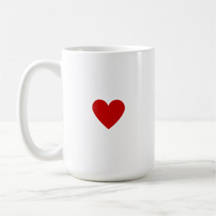 Modern Red Heart Minimalist Simple Chic Custom Coffee Mug