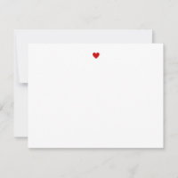 Modern Red Heart Stationery Love Simple Valentine