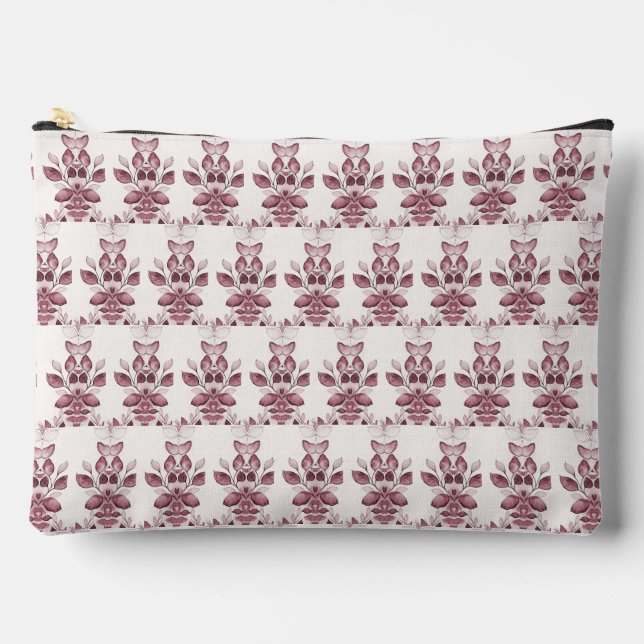 Modern Red Leaves Accessory Pouch (Front)