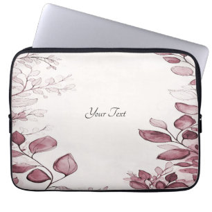 Modern Red Leaves Laptop Sleeve