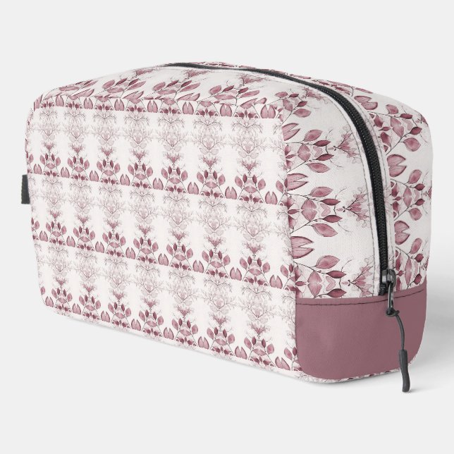 Modern Red Leaves Toiletry Bag (Right Corner)