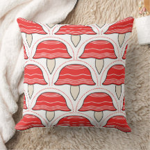 Modern Red Mushroom Sofa Pillow Cushion