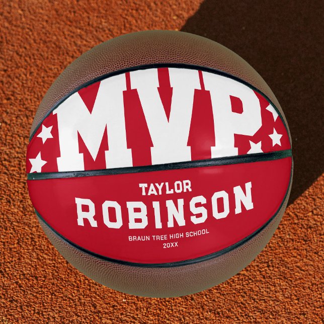 Modern Red MVP Basketball Keepsake Gift (Creator Uploaded)