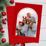 Modern Red Nordic Photo Christmas Card<br><div class="desc">Modern Red Nordic Photo Christmas Card - Simple yet festive!</div>