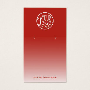 Modern Red Ombre Your Logo Earrings Display Card