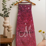 Modern Red & Pink Glitter Sparkles Name Apron<br><div class="desc">Introducing our sensational product: Modern Red & Pink Glitter Sparkles! Add a touch of glamour and pizzazz to your life with these mesmerising glitter sparkles, designed to captivate and dazzle all who lay eyes on them. Whether you're looking to adorn your personal belongings, create stunning crafts, or add a touch...</div>