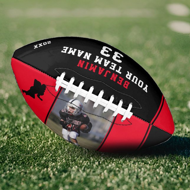 Modern Red Player Number Team Photo American Football (Creator Uploaded)