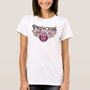 Modern Red PRINCESS MODE Quote Shirt