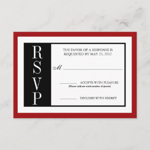 Modern Red Rose RSVP