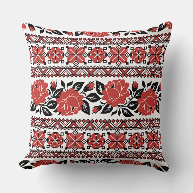 Modern Red Roses  Cushion (Front)
