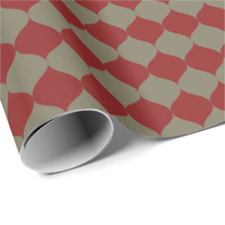 Modern Red Sage Christmas Ogee Wrapping Paper