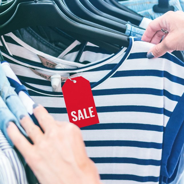 Modern Red SALE Clothing Product Tag (Classic Modern Red SALE Product Tag)