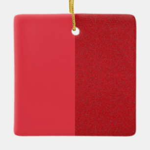 Modern Red Split Ornament with Texture – Customise