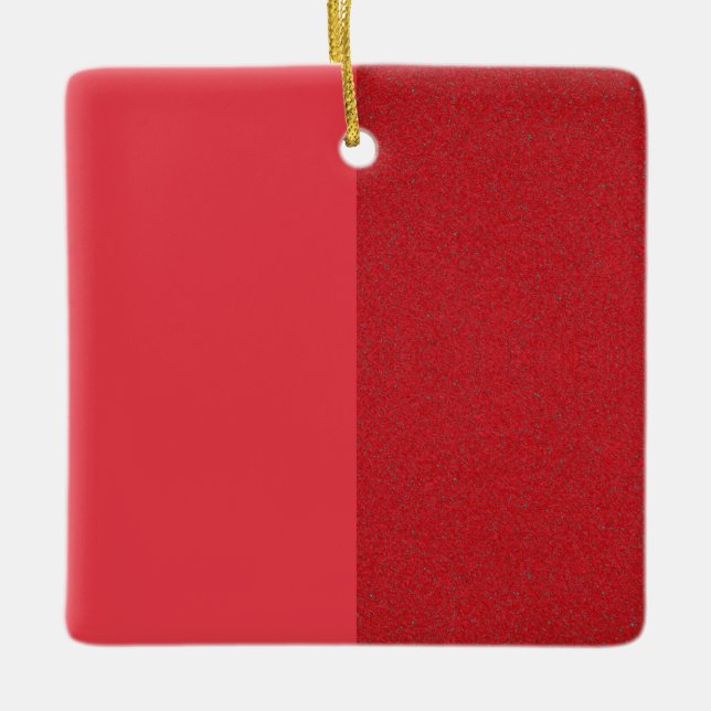 Modern Red Split Ornament with Texture – Customise (Front)