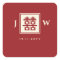 Modern Red Square Double Happiness Chinese Wedding