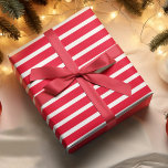 Modern Red Stripes Christmas Wrapping Paper<br><div class="desc">Modern Red Stripes Christmas</div>