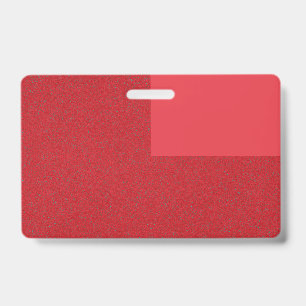 Modern Red Top Block ID Badge – Customisable