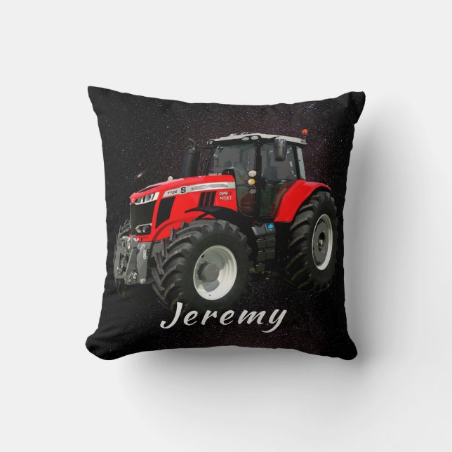 Modern Red Tractor  Cushion (Front)