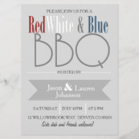 Modern Red White and Blue BBQ | 4th of July Party