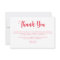 Modern Red White Graduation Thank You Card