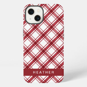 Modern Red White iPhone 13 Case