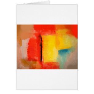 Modern Red Yellow Abstract Painting