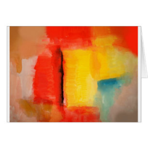 Modern Red Yellow Abstract Painting