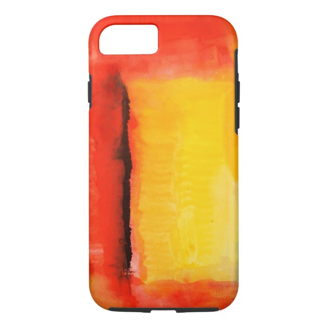 Modern Red Yellow Abstract Painting iPhone 7 Case (Back)