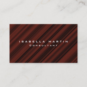 Modern Reddish Brown Unique Trendy Creative Business Card