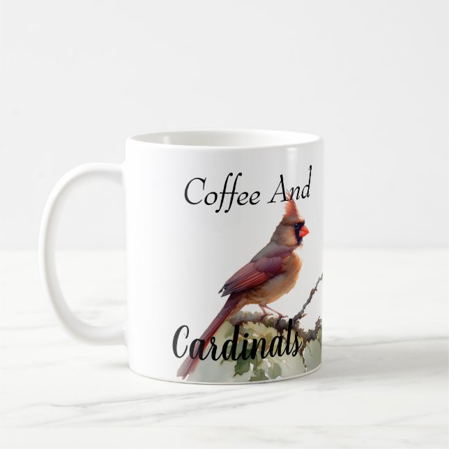Modern Reds Coffee and Cardinal  Mug (Left)