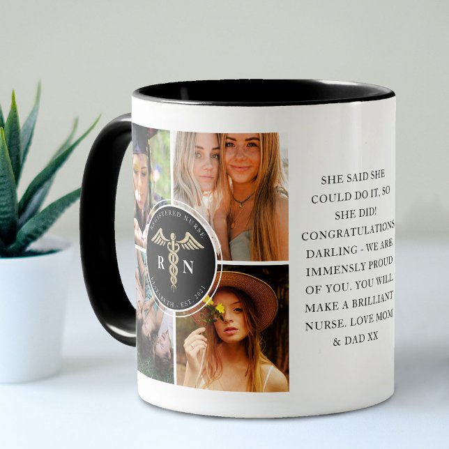 Modern Registered Nurse RN Medical Graduate Photo Mug (Creator Uploaded)
