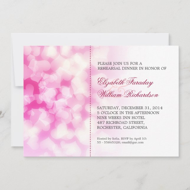 modern rehearsal dinner invitations (Front)