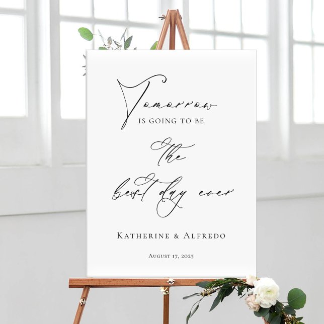 Modern Rehearsal Dinner the night before welcome Poster (Creator Uploaded)