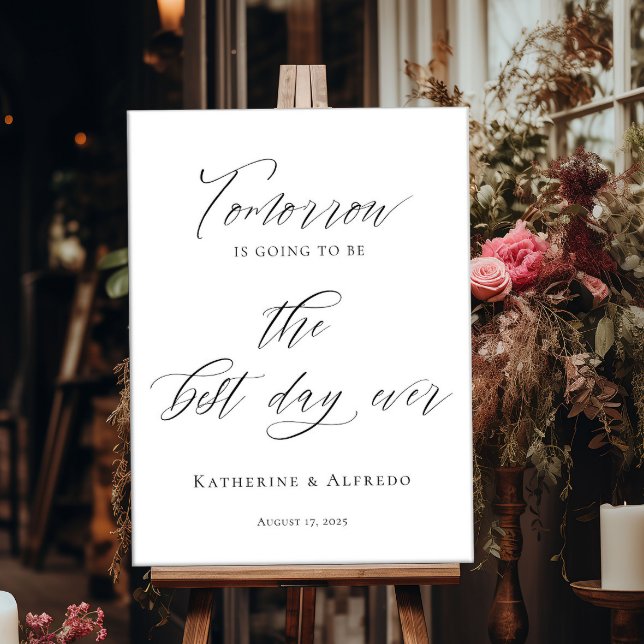 Modern Rehearsal Dinner the night before welcome Poster (Creator Uploaded)