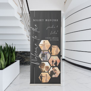 Modern Rehearsal Dinner Wedding Custom Photo Retractable Banner