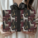 Modern Reindeer Christmas Gift Wrap in Festive Red<br><div class="desc">Celebrate the holiday season with this modern reindeer Christmas design in festive red and white. With its elegant woodland look and timeless winter details,  it’s perfect for adding seasonal charm to your gifts. Printed on premium wrapping paper roll,  making every present feel extra special under the Christmas tree.</div>
