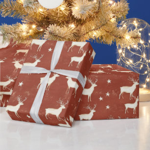 Modern Reindeer Christmas  Wrapping Paper
