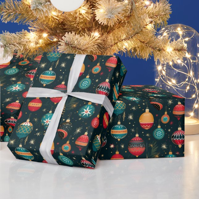 Modern Reindeer Merry Christmas Gift Wrap (Holidays)