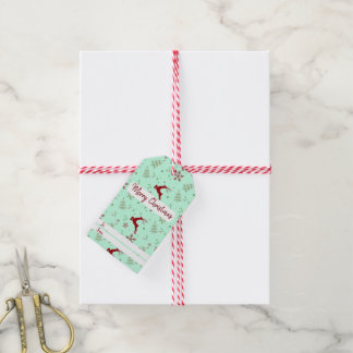 Modern Reindeer & Snowflake Gift Wrap Set Gift Tags