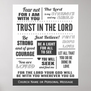 Modern Religious Bible Quote Church Poster