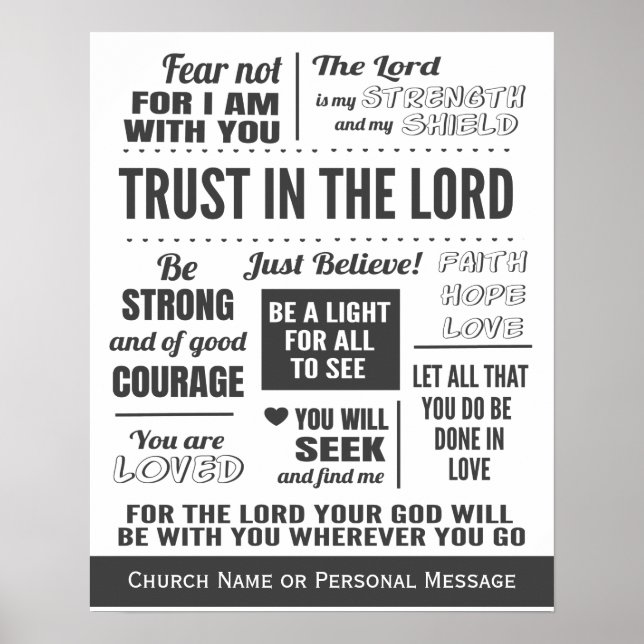 Modern Religious Bible Quote Church Poster (Front)