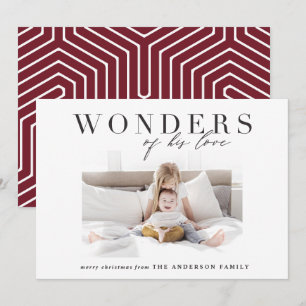 Modern religious chic multi photo christmas holiday card