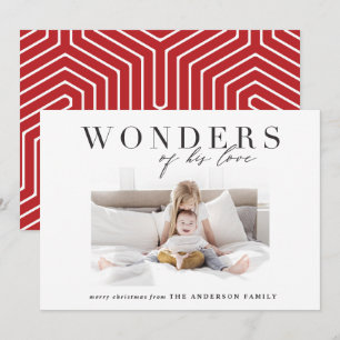 Modern religious chic multi photo christmas holiday card