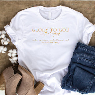 Modern Religious Christian Faith Based Gold White T-Shirt