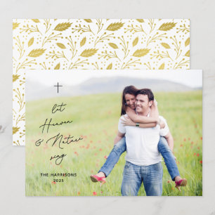 Modern Religious Christmas Heaven & Nature Photo Holiday Card